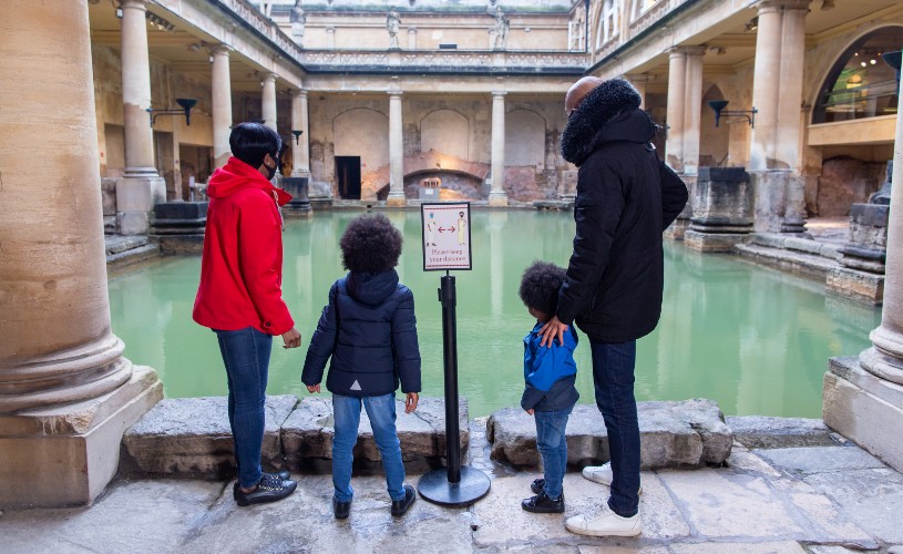 Family at the Roman Baths